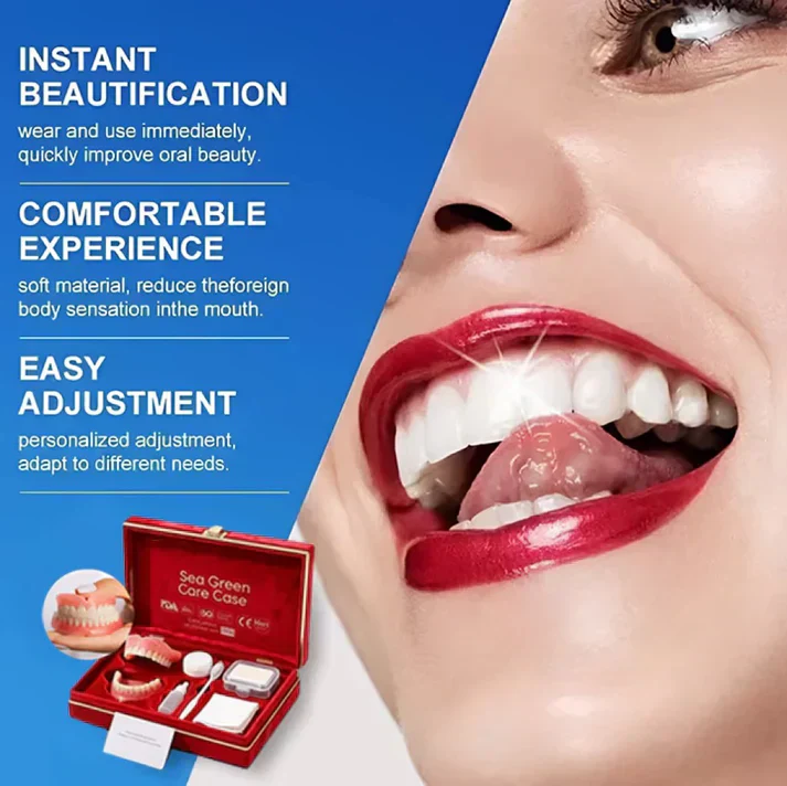 KLENIMORE™ Medical Full Denture with Strong Suctiond Custom-Fit Full Functional Dentures