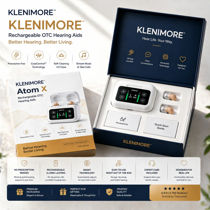 KLENIMORE™ Atom X Smart Hearing Aids — Hear Clearly, Feel Confident Again